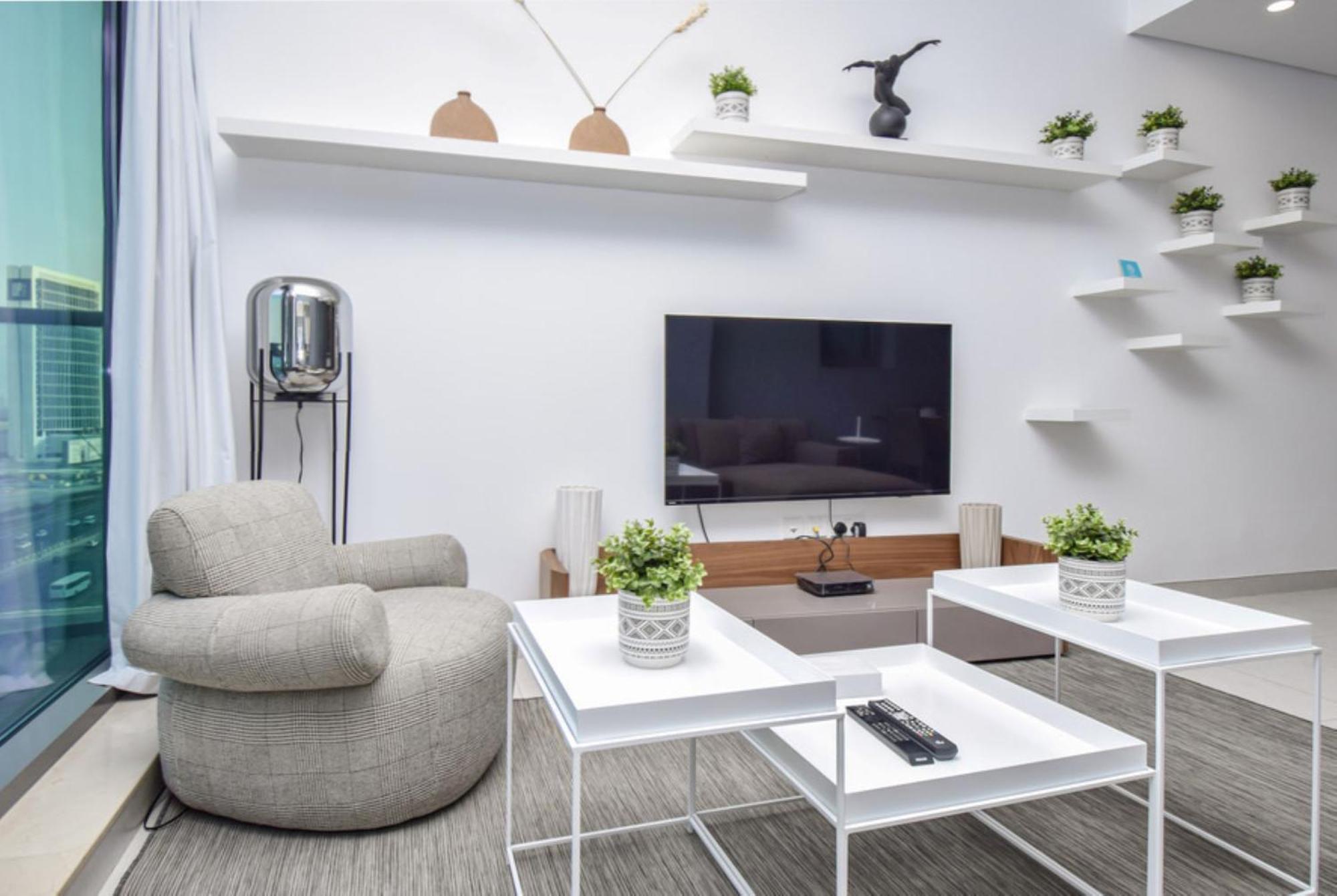 Elegant 2Br View With Rooftop Pool The Bay 두바이 외부 사진