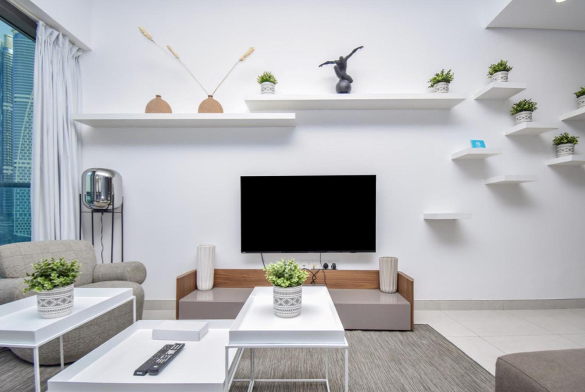Elegant 2Br View With Rooftop Pool The Bay 두바이 외부 사진